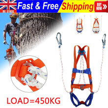 Mountain Climbing Work Height Safety Belt Fall Arrest Body Rescue Rope Max 450Kg