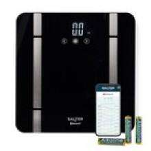 Salter Smart Bathroom Scale LCD 200 kg Capacity 8 Users Connects to App Black