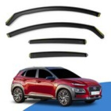 HYUNDAI KONA MK1 20172023 5 Door SUV Wind Deflectors 4pc Edgevisors Tinted