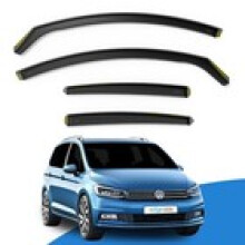 VW Touran MK2 2016onward 5 Door MPV Wind Deflectors 4pc Edgevisors Tinted