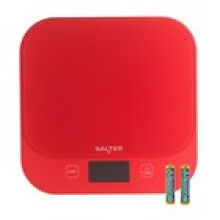 Salter British Bakes Digital Kitchen Scale –Red 10kg Waterproof Tare Function