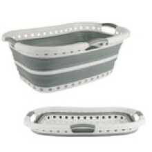 Beldray Collapsible Laundry Basket 37L Capacity NonSlip Handles Curved Shape