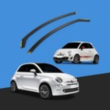 FIAT 500 or FIAT ABARTH 2007Up 3 Door Hatchback Wind Deflectors 2pc Tinted