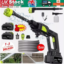 Portable Cordless Car High Pressure Washer Jet Water Wash Cleaner Gun2 Battery