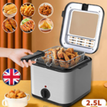 25L Deep Fat Fryer Chip Electric NonStick PanSafe Basket Handle W Window