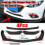 Universal Universal Gloss Black Front Bumper Protector Lip Body Spoiler Chin Splitter Kit 4