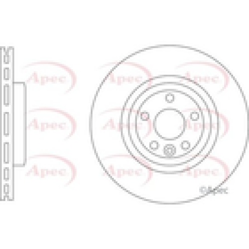 Apec Front Brake Disc DSK3398 OE High Quality Precision Engineered Part 1