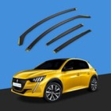 Peugeot 208 MK2 2020Up 5 Door Hatchback Wind Deflectors 4pc Tinted