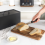 Salter Salter Toronto Bread Bin Chopping Board for Cutting Serving BlackWooden 5