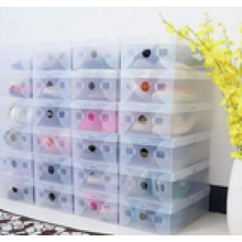 20X Clear Plastic Shoe Storage Boxes Drawer Stackable Foldable Organiser Durable