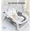 Foldable Baby Bath Tub Ergonomic with Temperature Cushion Bath Pad Bath Net 7