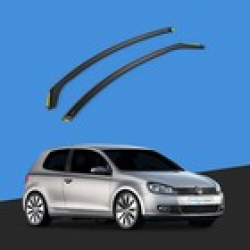 VW GOLF MK6 20082012 3 Door Hatchback Wind Deflectors 2pc Tinted 1