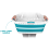Beldray Collapsible Folding Laundry Basket Hip Hugger 37 L Grey or Turquoise 6