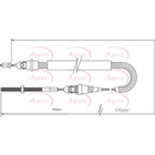 Apec Brake Cable CAB1330 Fits Ford Built to OE Specifications Quality