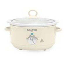 Salter Retro 35L Slow Cooker 3 Heat SettingsKeep Warm for Family Cooking Cream