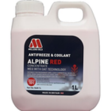 Millers Oils Alpine Red Antifreeze Coolant Concentrate OAT Extra Long Life 1L