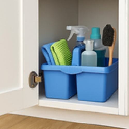 Beldray Beldray Cleaning Caddy – 10L WipeClean Under Sink Storage 2 Sections Blue 2