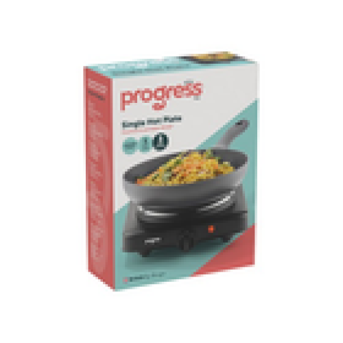 Progress Single Hot Plate Electric Hob Stove 5 Settings Compact Indicator Lights 2