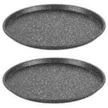 Salter Megastone Pizza Pan Set – 2x 29cm NonStick Perforated Oven Safe