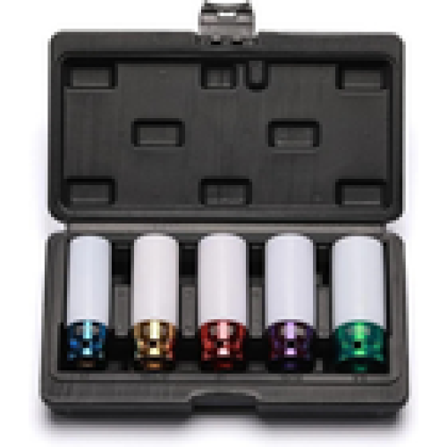 5PC 12 Drive Wheel Protector Impact Socket Set 17mm 19mm 21mm 1316 78 2