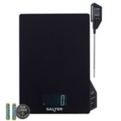 Salter Salter Thermometer Scale Set LCD Display 5kg Capacity Builtin Timer Clock