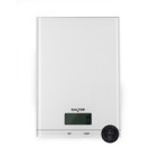 Salter Glass Digital Kitchen Scale – 5kg Tare Function LCD Display White