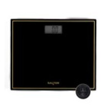 Salter Digital Bathroom Scale Compact 150kg LCD Display Slim Design BlackGold