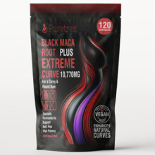 Black Maca Root 120 Capsules Best For Extreme Curve Brazilian Butt Hips VEGAN