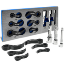9PC Pry Bar Wrench Adaptor Head Kit with Extension Bar for Tight Spaces