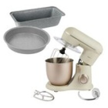 Salter Bakes Stand Mixer Marblestone Tin Set 27cm Loaf 24cm Round Cake Tins