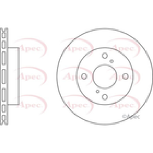Apec Front Brake Disc DSK2801 OE High Quality Precision Engineered Part 1