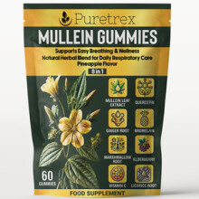 Mullein Gummies 8in1 Respiratory Support Pineapple Flavor – 60 Vegan Gummies