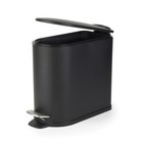 Beldray Beldray Bathroom Pedal Bin – 5L Soft Closing Lid DShaped Black SpaceSaving 1