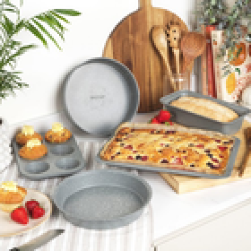 Salter Salter Marble 3pc Bakeware Set – 24cm Round 24cm Springform 27cm Loaf 1