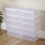 20X Clear Plastic Shoe Storage Boxes Drawer Stackable Foldable Organiser Durable 7