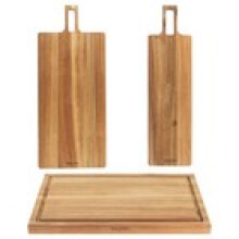 Salter Toronto Wooden Cheese Pizza Meat Serving Chopping Board Set 3 Piece