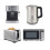 Salter Salter 4pc Breakfast Set – Kettle Toaster Microwave Espresso Machine Silver 1