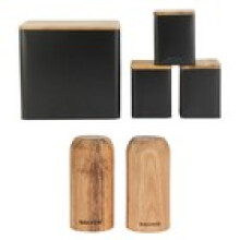 Salter Kitchen Set Storage Canisters Tea Coffee Bread Bin Salt Pepper Shakers