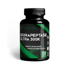 Serrapeptase 300000 SPU Capsules Best High Potency for Inflammation Relief
