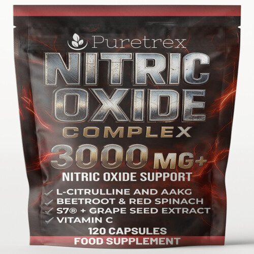 Nitric Oxide Complex 3000mg LCitrulline AAKG Beetroot S7 Pump Energy 120 Caps