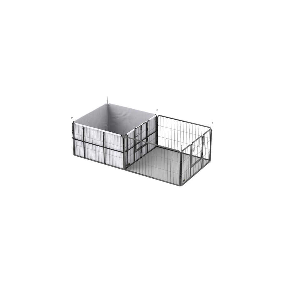 Pawhut 7 Panel Whelping Box For Dogs Dog Playpen With Whelping Pads