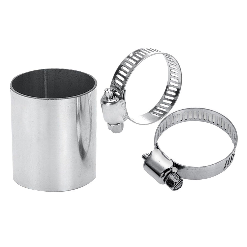 24Mm Diesel Heater Exhaust Pipe Connector With Clamps Stainless Steel Leakproof Adapter 9094768605325