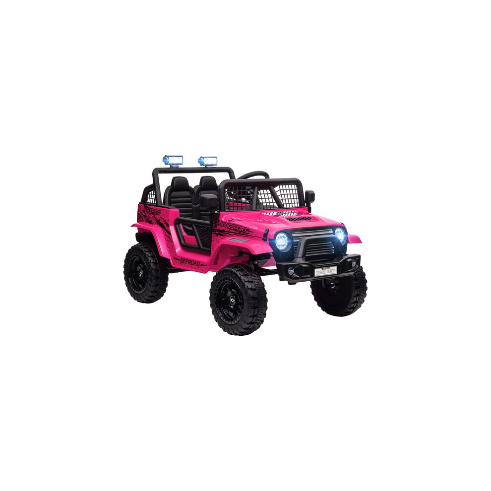 Aiyaplay Kids Ride On Car 12V Electric Truck W Suspension Pink 53948694