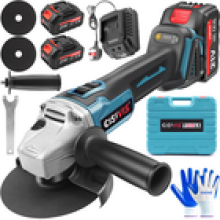 Cisivis Cordless Angle Grinder 21V Brushless Portable Tool Set Battery Tray UK