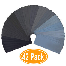 42pcs SANDPAPER 120 to 3000 Mixed Grits Wood Metal Sanding Polishing Wet and Dry