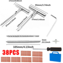 38PCS Emergency Tyre Repair Kit Heavy Duty Car Tire Vehicle Puncture Wheel Plug
