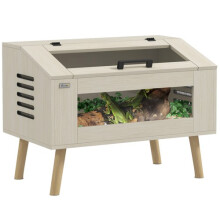 PawHut Reptile Terrarium 111L Snake Vivarium with Tempered Glass Windows