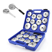 23Pcs Cap Type Oil Filter Wrench Set Automotive Removal Socket Garage Tool