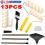 Set Paint Rollers Extension Pole Tray Brush Roller Sleeves Painting Wall Ceiling 2