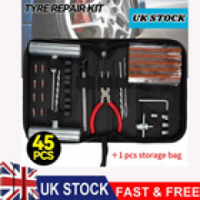 46pcs Heavy Duty Tyre Puncture Repair Tool Set Tire Mending Kit Car Motorbike UK